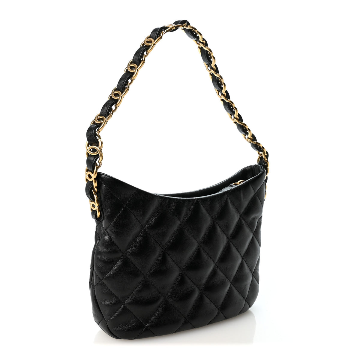 Chanel Lambskin Quilted CC Links Hobo Black 3 of 10