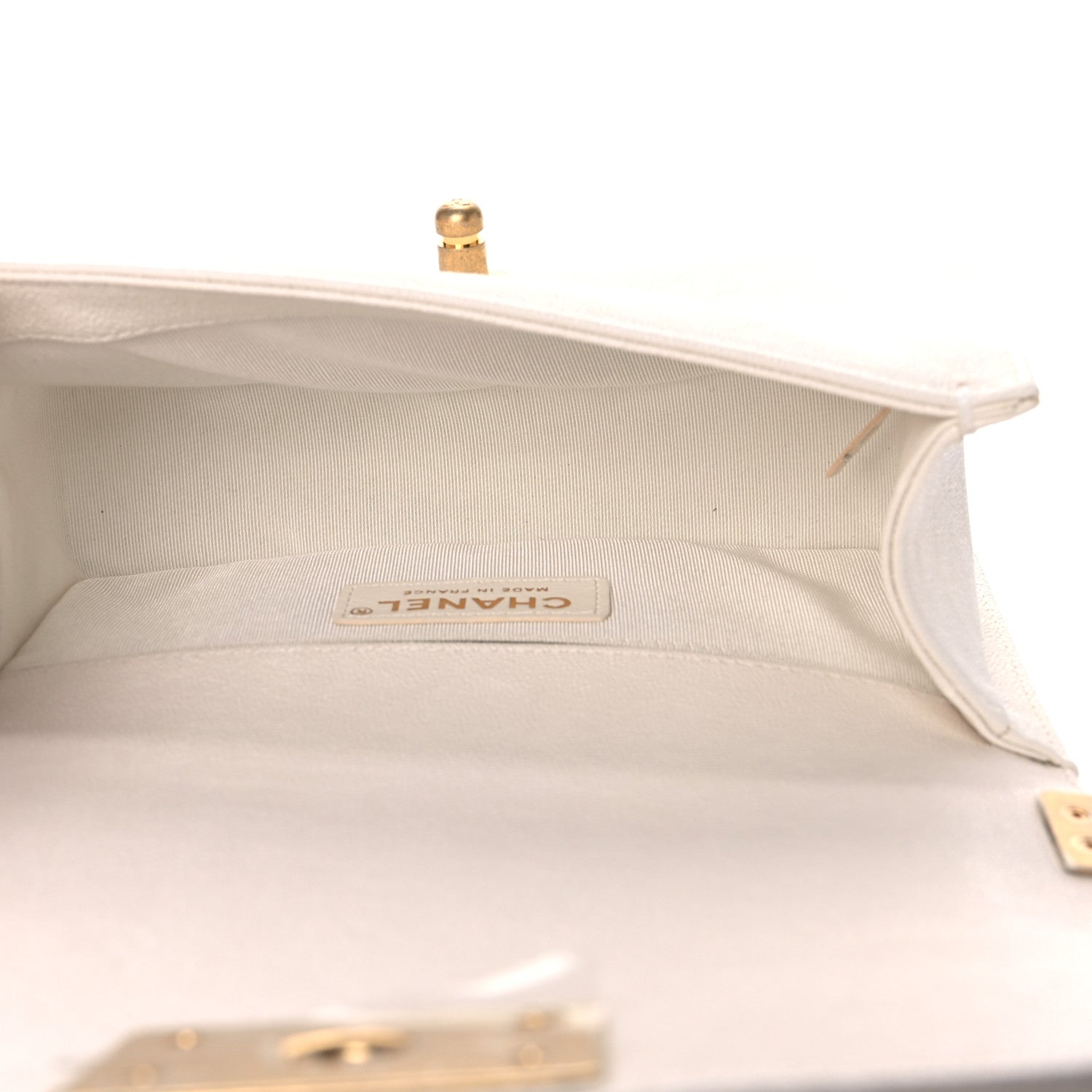 Chanel Caviar Quilted Small Boy Flap White 5 of 9