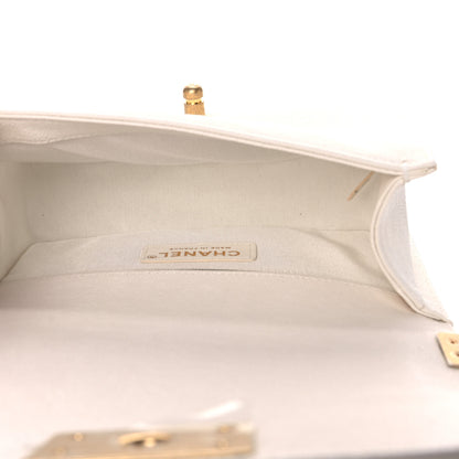 Chanel Caviar Quilted Small Boy Flap White 5 of 9