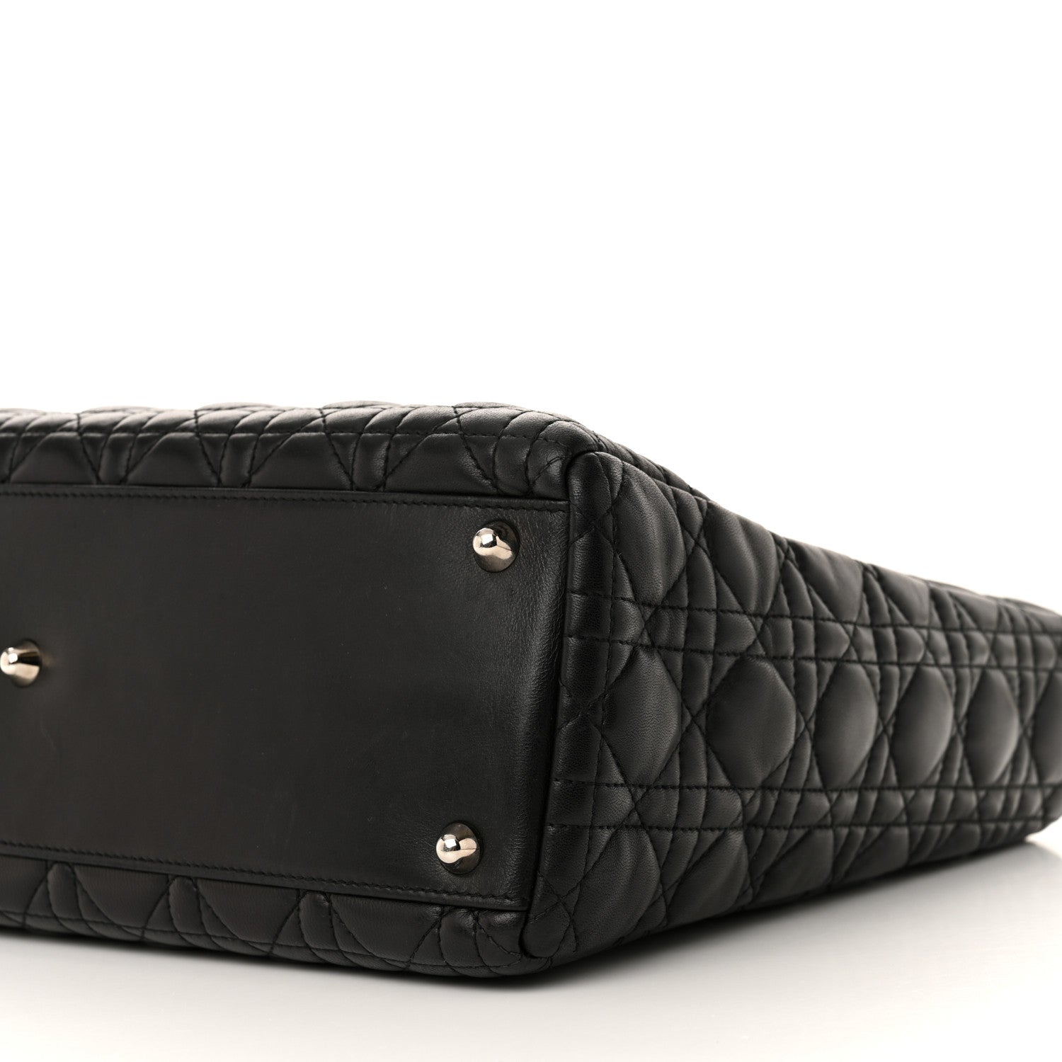 Christian Dior Lambskin Cannage Large Lady Dior Black 10 of 16