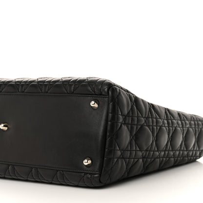 Christian Dior Lambskin Cannage Large Lady Dior Black 10 of 16