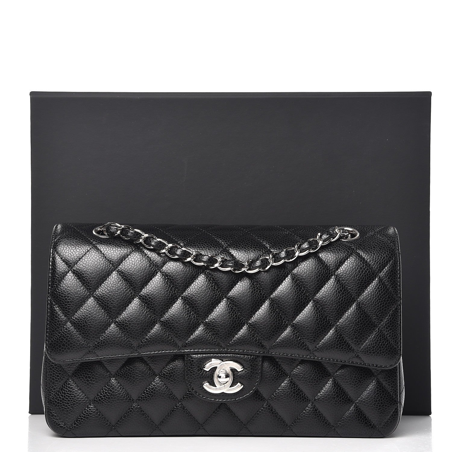 Chanel Caviar Quilted Medium Double Flap Black 9 of 9