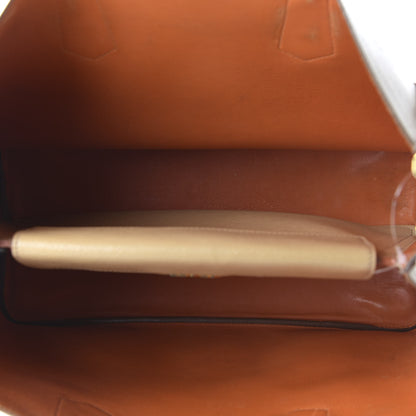 Prada Saffiano Cuir Medium Double Bag Noisette Papaya 5 of 13