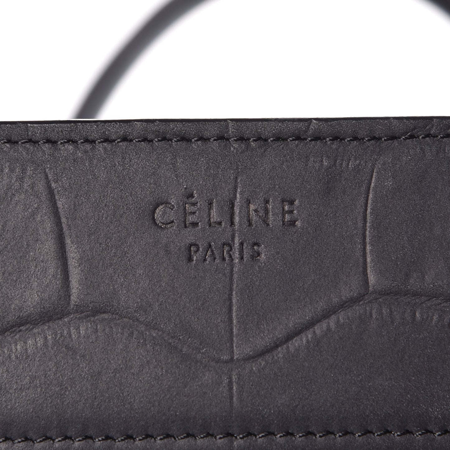 Crocodile Embossed Calfskin Medium Phantom Luggage Navy Blue
