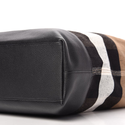 Burberry Canvas Check Armley Folding Messenger Black 7 of 9