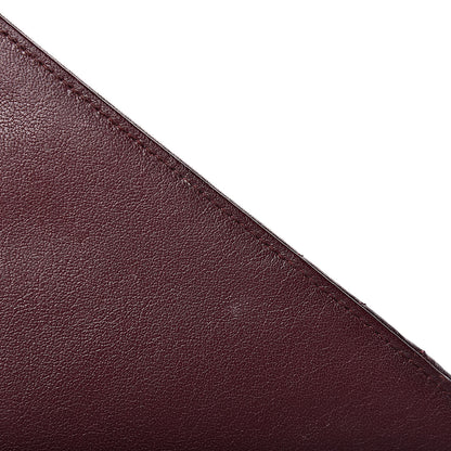 Saint Laurent Calfskin Mixed Matelasse Triquilt Large Monogram Envelope Satchel Bordeaux 12 of 34