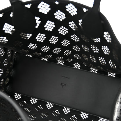 Gucci Calfskin GG Monogram Diamond Cut Medium Ophidia Tote Bag Black 6 of 11