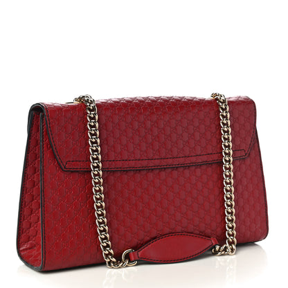 Gucci Microguccissima Medium Emily Chain Shoulder Bag Red 3 of 14