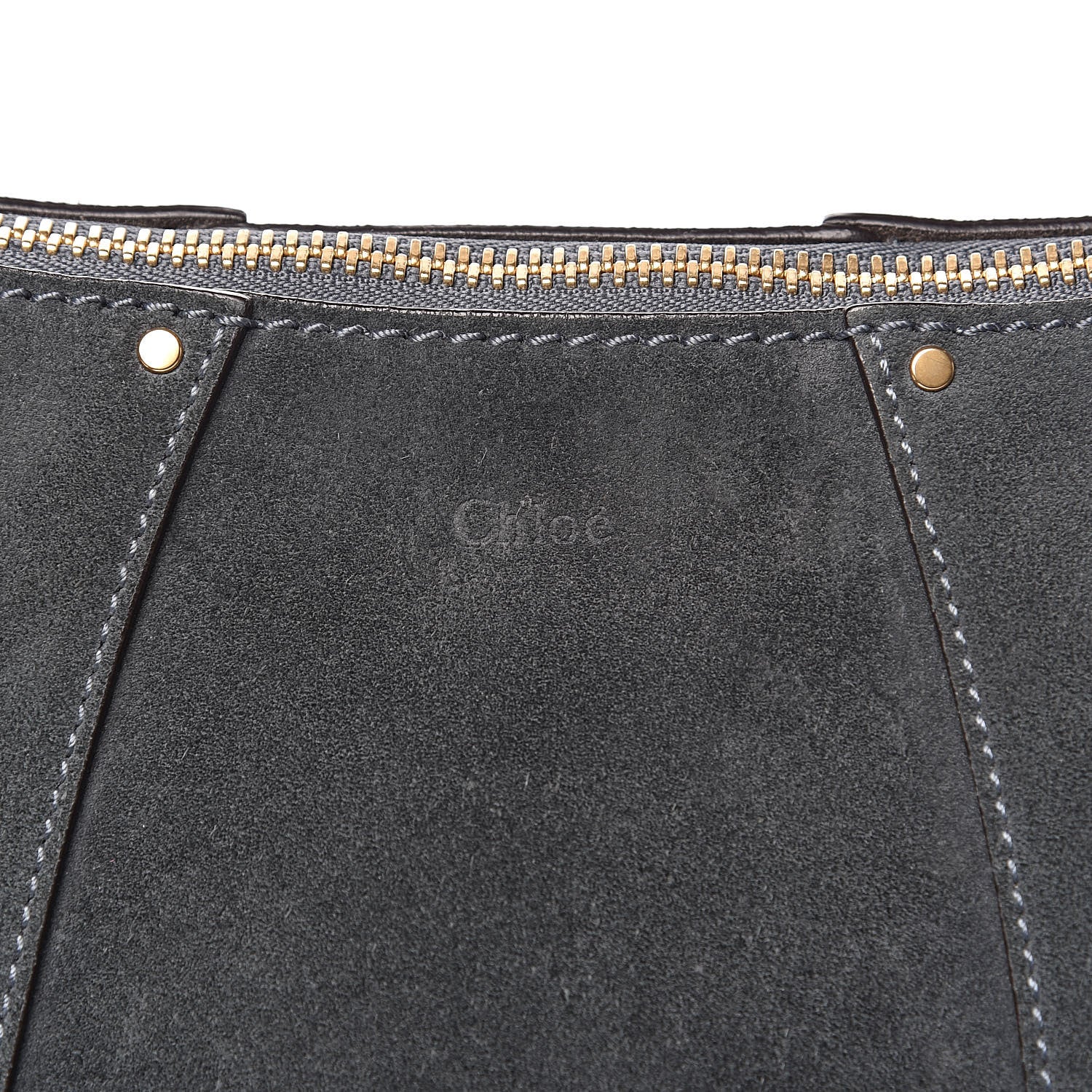 Chloe Calfskin Suede Small Hayley Hobo Silver Blue 11 of 15