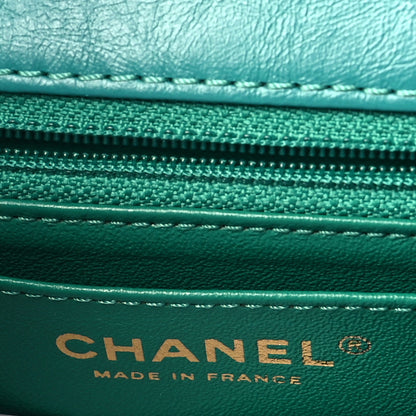 Chanel Aged Calfskin Quilted 2.55 Reissue Mini Flap Green 6 of 11