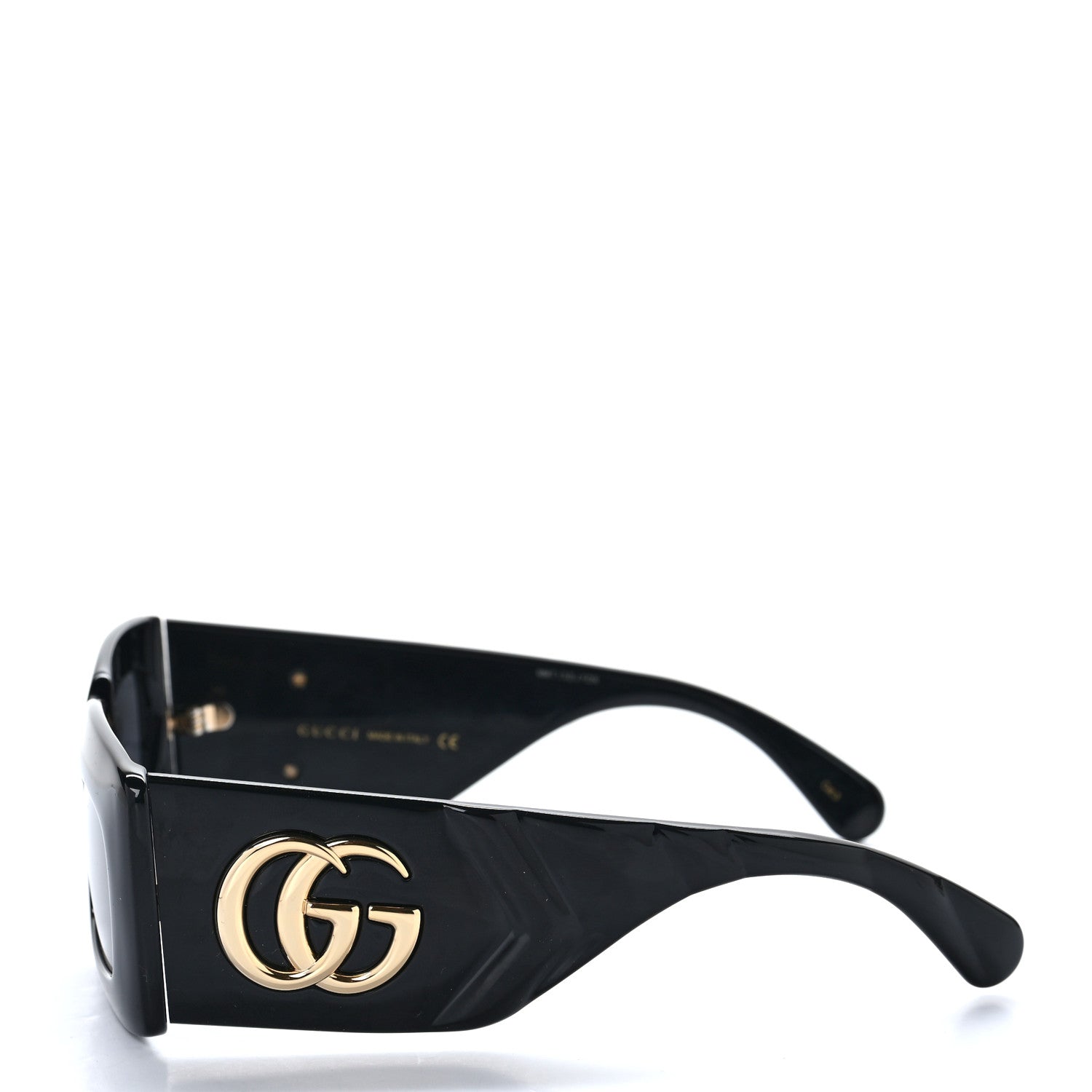 Gucci Acetate Rectangular Sunglasses GG0811S Black 3 of 8