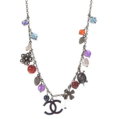Chanel CC Multi Charm Necklace Gold Multicolor 1 of 7