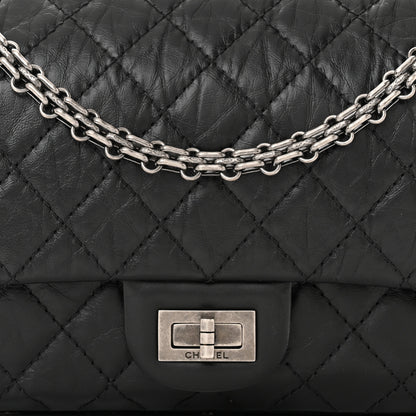 Chanel Aged Calfskin Quilted 2.55 Reissue 225 Flap Black 8 of 11