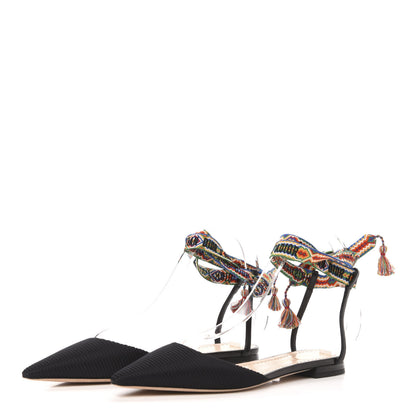 Christian Dior Technical Canvas J'adior It Flats 37 Black Multicolor 2 of 8