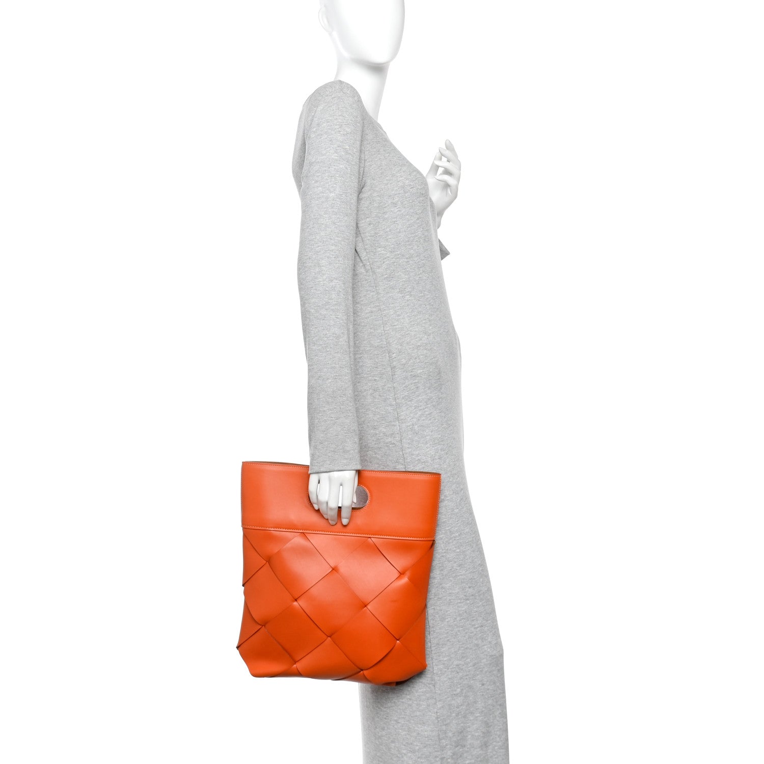 Bottega Veneta French Calfskin Small Slip Tote Orange 2 of 9
