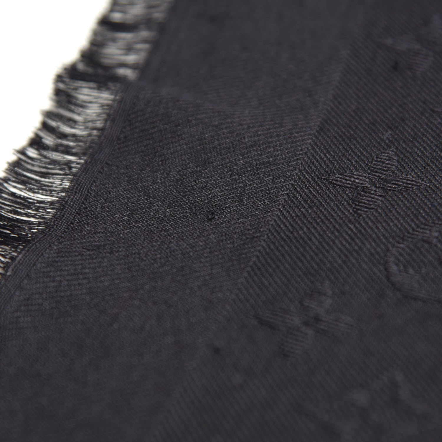 Louis Vuitton Wool Silk Monogram Shawl Black 12 of 17