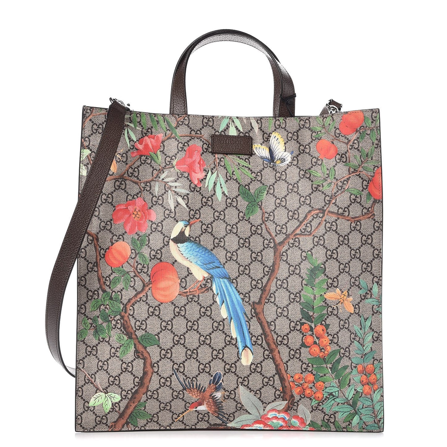 Soft GG Supreme Monogram Tian Vertical Tote Beige Multicolor New Acero