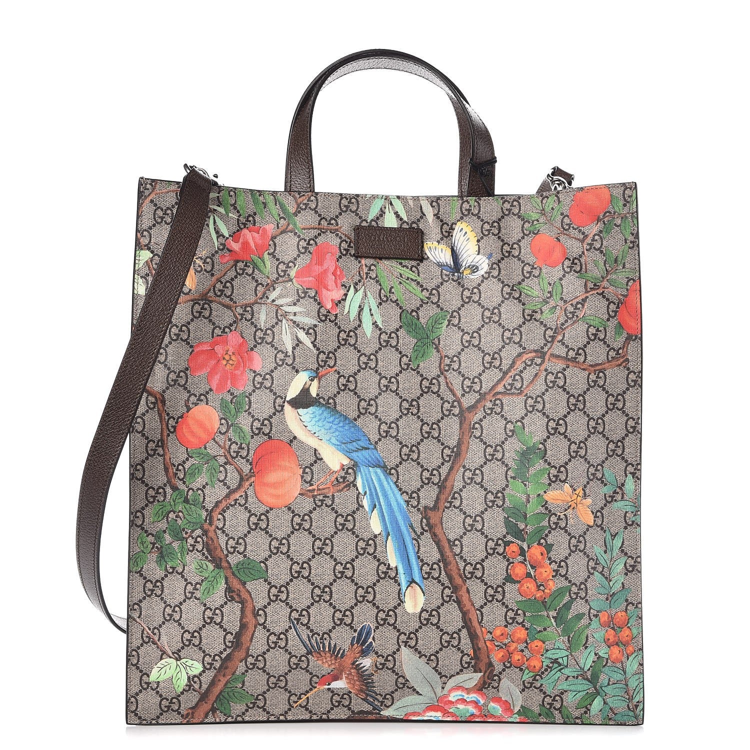 Gucci Soft GG Supreme Monogram Tian Vertical Tote Beige Multicolor New Acero 1 of 9