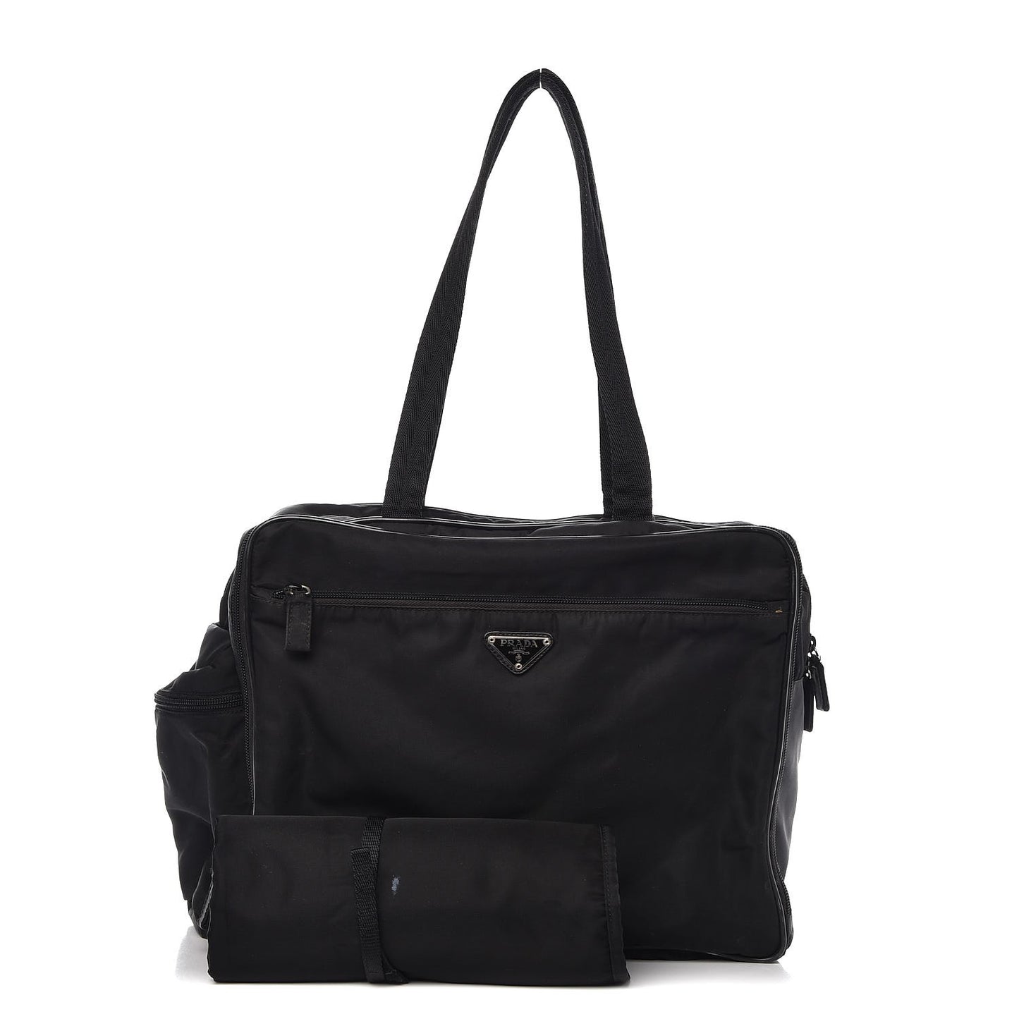 Tessuto Nylon Vela Diaper Bag Black