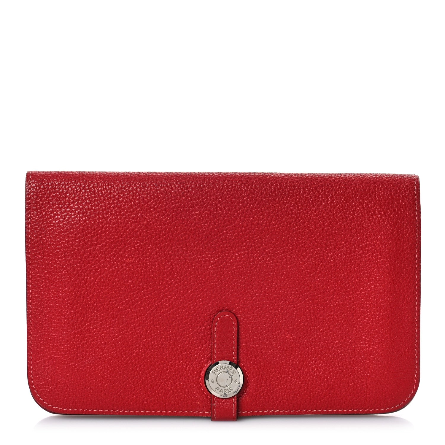 Hermes Togo Dogon Duo Wallet Rouge Casaque 1 of 11