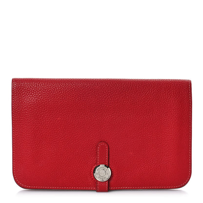 Hermes Togo Dogon Duo Wallet Rouge Casaque 1 of 11