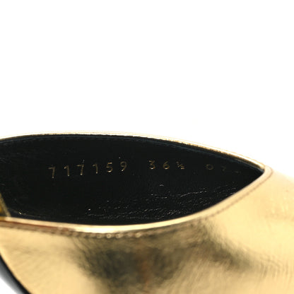 Gucci Soft Nappa Priscilla Ankle Cuff Pumps 36.5 Gold 9 of 9