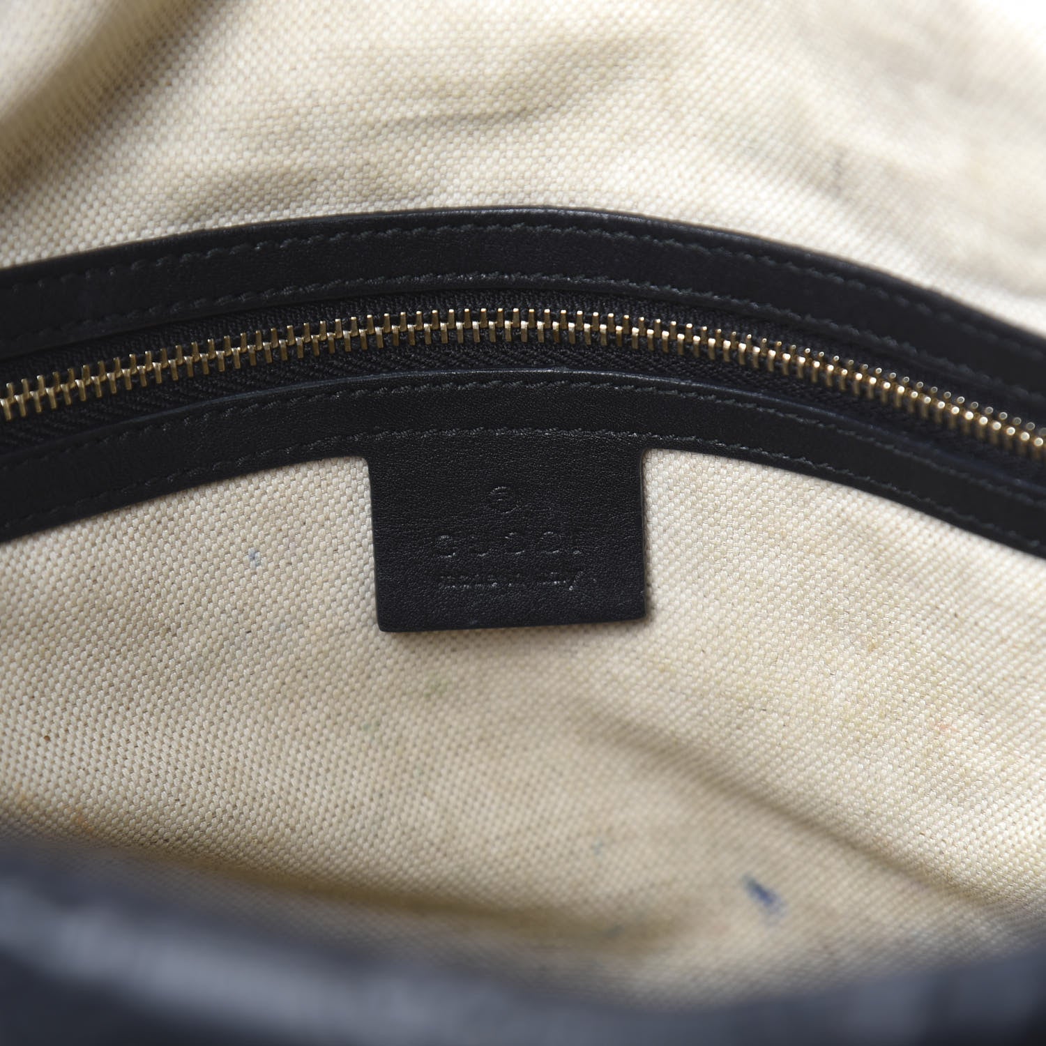 Gucci Guccissima Medium Bree Foldover Tote Black 7 of 23