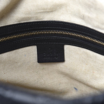 Gucci Guccissima Medium Bree Foldover Tote Black 7 of 23