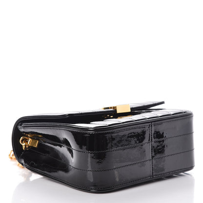 Saint Laurent Patent Calfskin Matelasse Monogram Medium Vicky Chain Bag Black 4 of 9