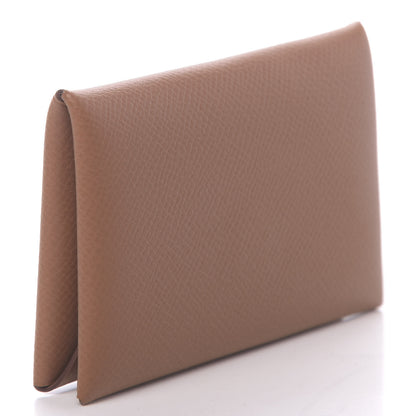 Hermes Epsom Calvi Card Case Gold 3 of 8