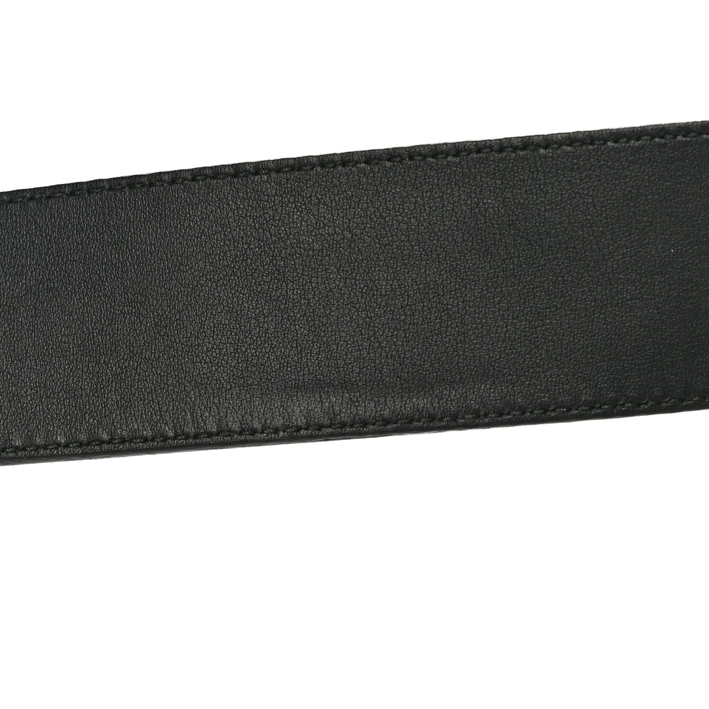 Textured Dollar Calfskin Nickel Double G 40mm Belt 85 34 Black