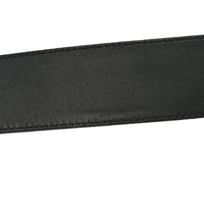 Gucci Textured Dollar Calfskin Nickel Double G 40mm Belt 85 34 Black 6 of 9