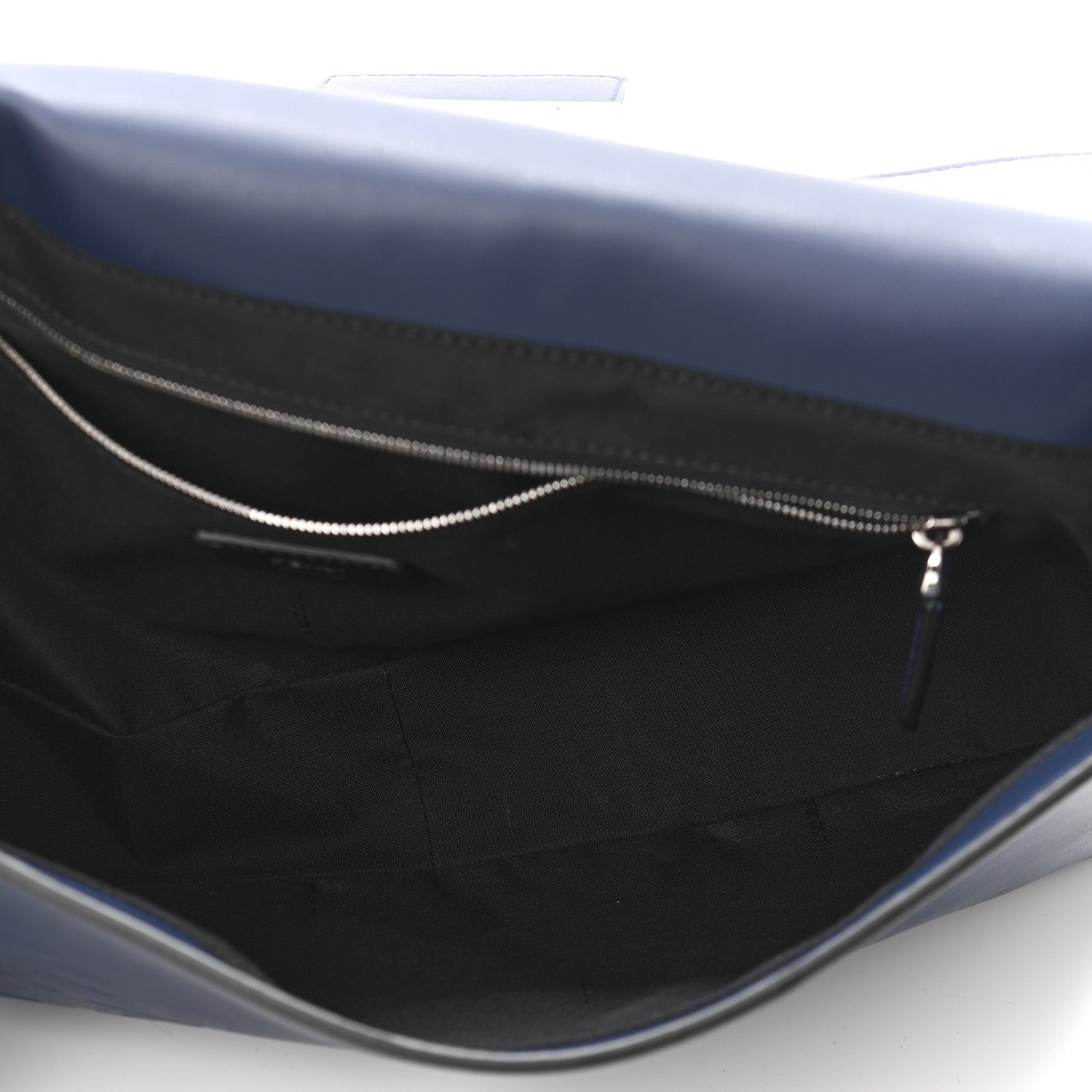 Fendi Vitello Grace FF Gradient Embossed Large Baguette Blueberry 4 of 9
