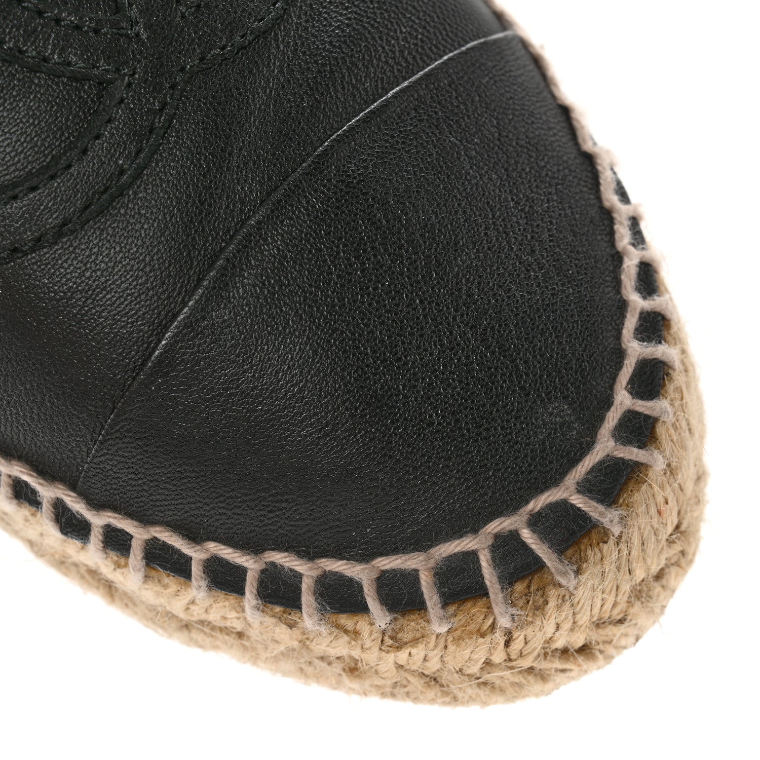 Chanel Lambskin CC Espadrilles 37 Black 9 of 10