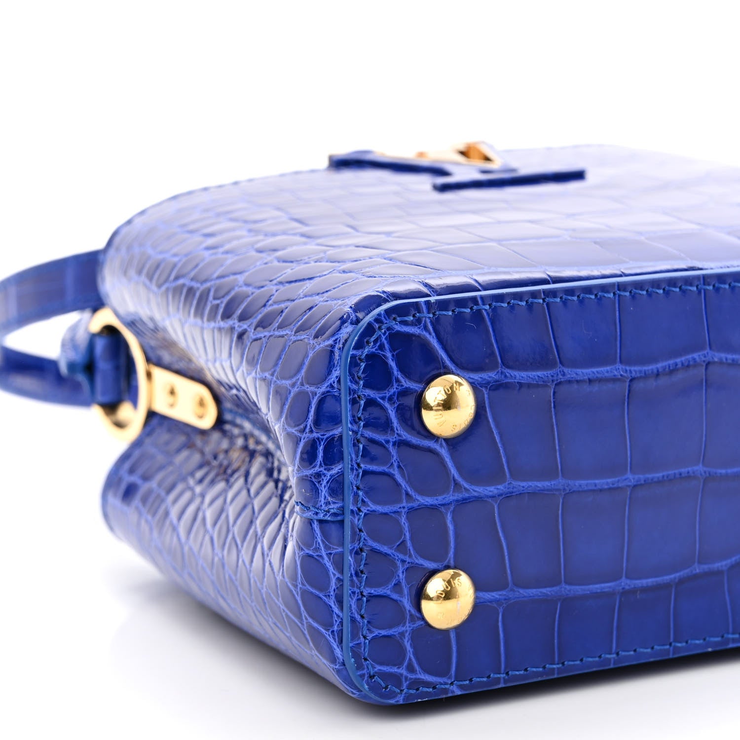 Louis Vuitton Alligator Mini Capucines Bleu Santorin 9 of 11