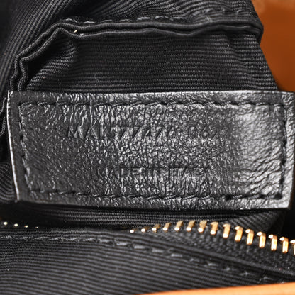 Saint Laurent Lambskin Quilted Small Loulou Puffer Monogram Chain Satchel Dark Honey 7 of 11