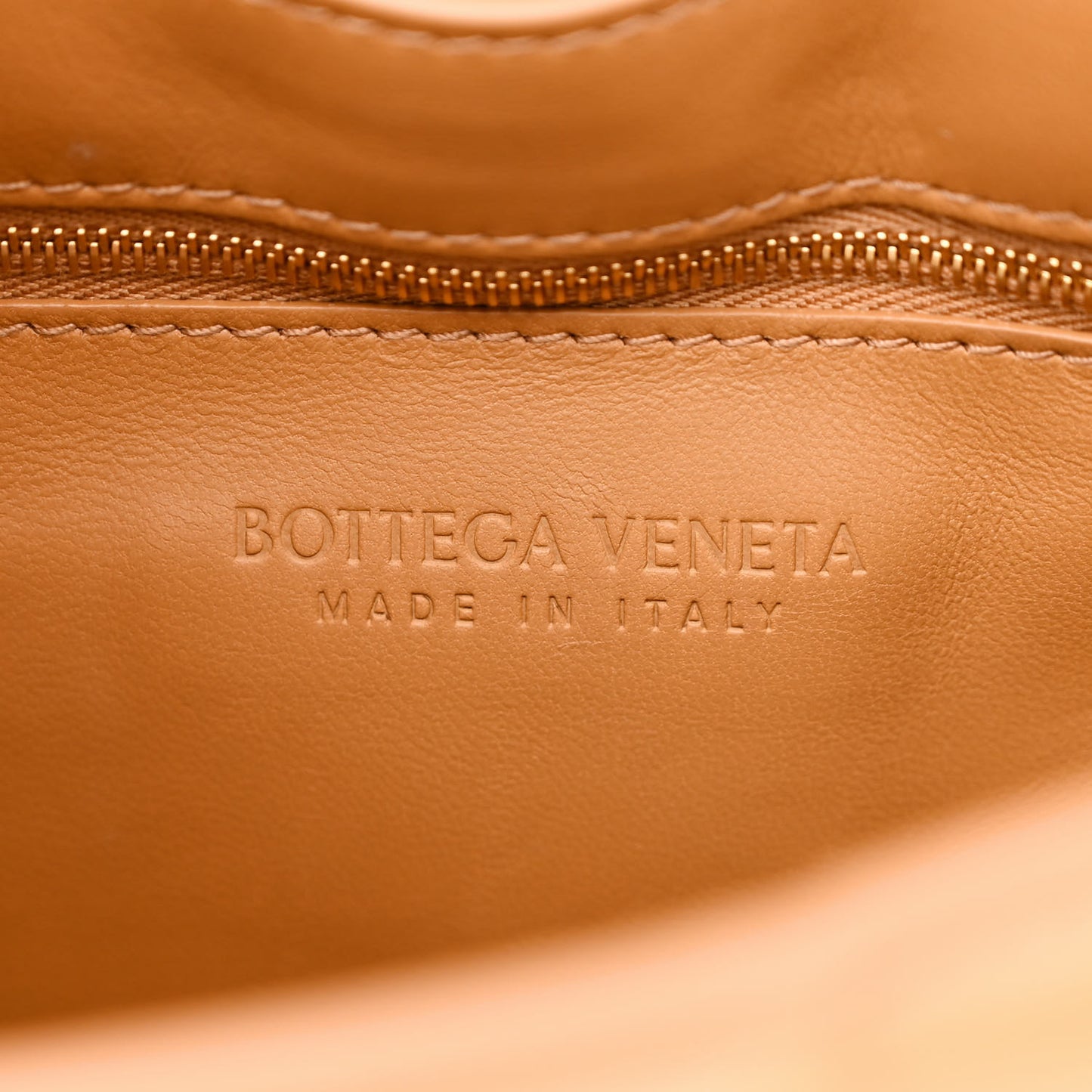 Nappa Maxi Intreccio Padded Cassette Crossbody Bag Caramel