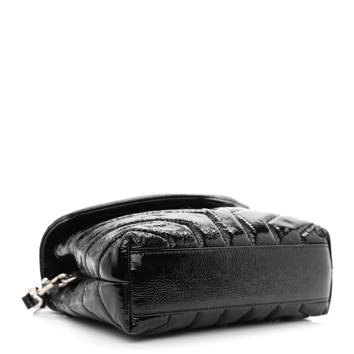 Saint Laurent Patent Y Quilted Monogram Toy Loulou Crossbody Bag Black 4 of 14