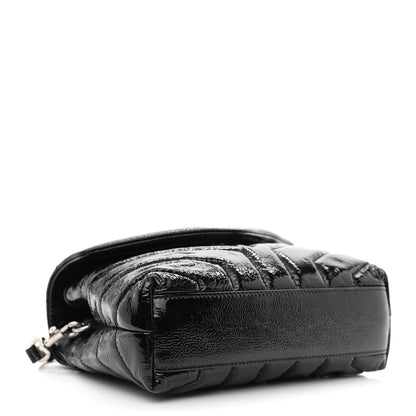 Saint Laurent Patent Y Quilted Monogram Toy Loulou Crossbody Bag Black 4 of 14