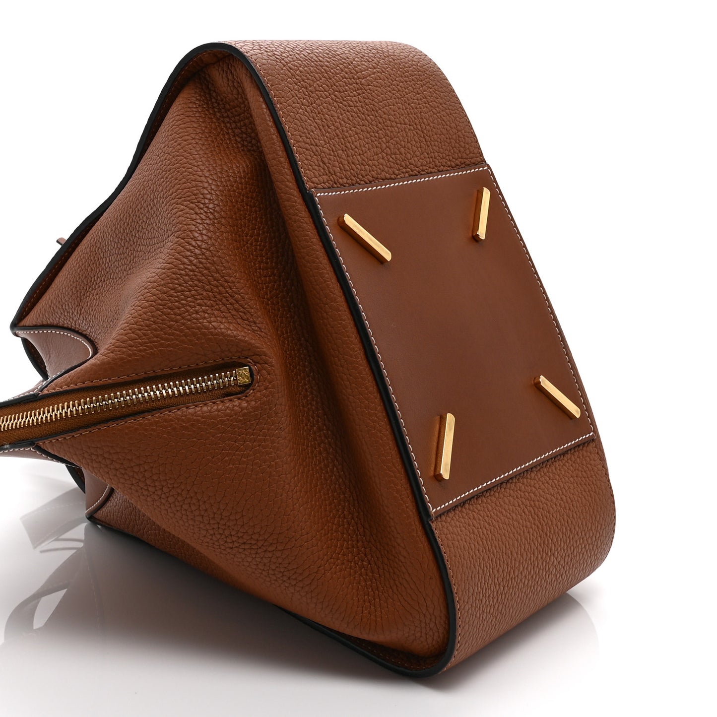 Grained Calfskin Small Hammock Shoulder Bag Tan