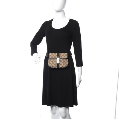 Gucci Monogram Waist Pouch Bag Dark Brown 2 of 10