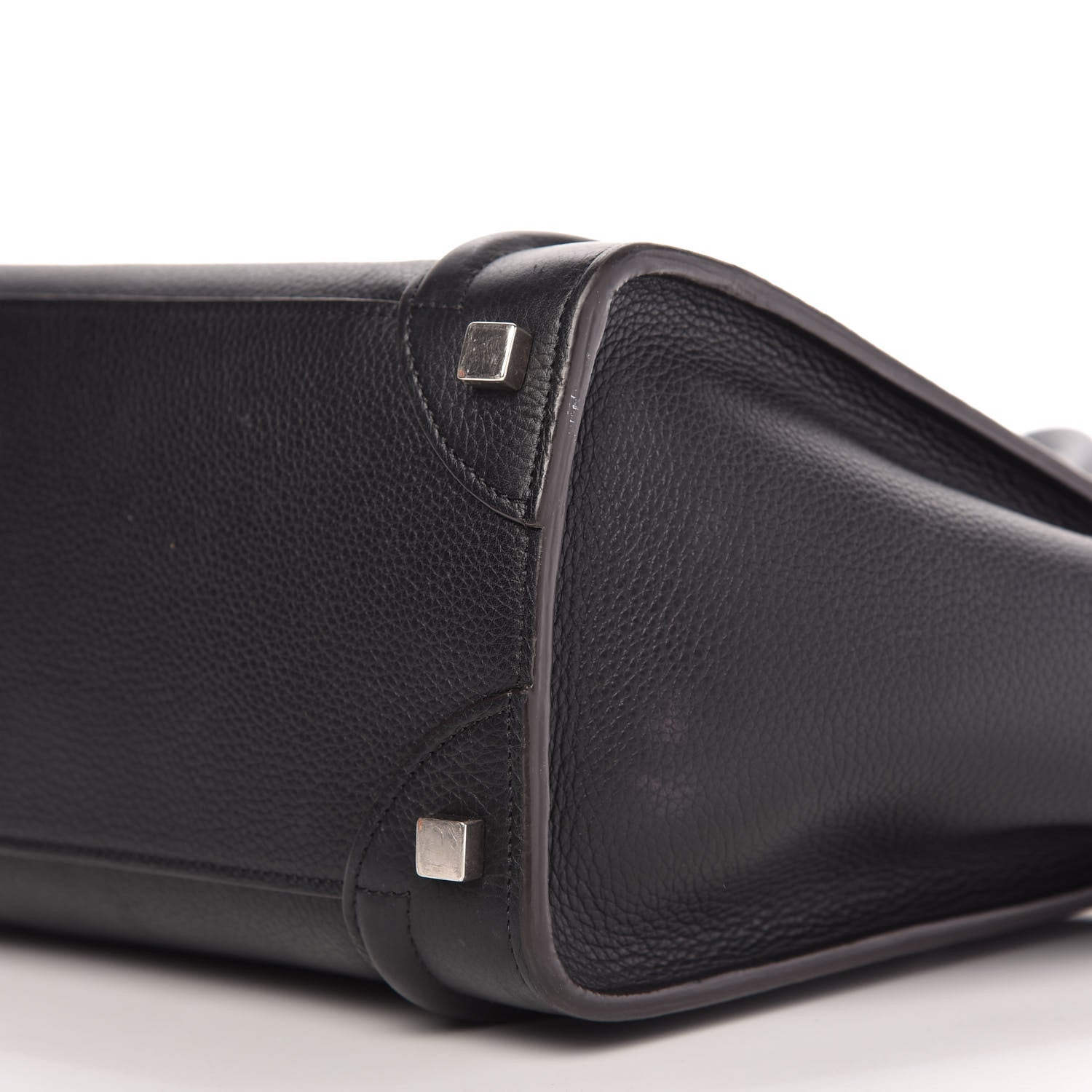 Celine Drummed Calfskin Micro Luggage Black 7 of 9