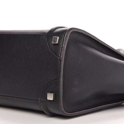 Celine Drummed Calfskin Micro Luggage Black 7 of 9