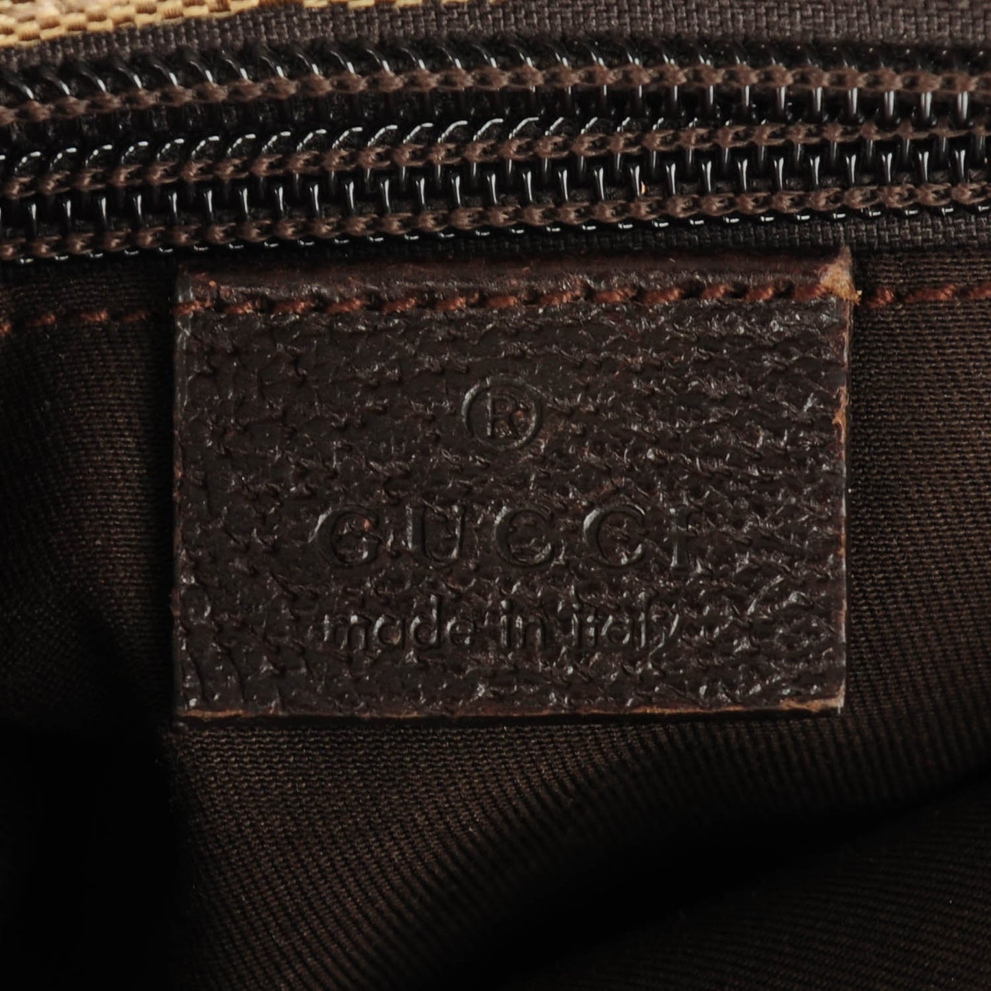 Monogram Web Small Flat Messenger Bag Brown