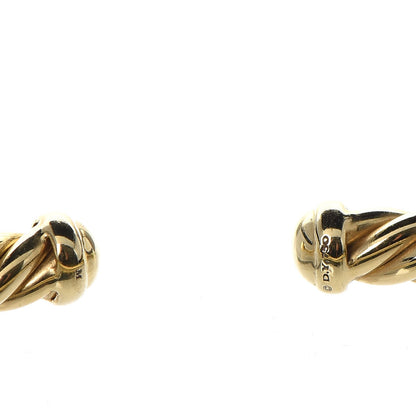 David Yurman 18K Yellow Gold Diamond 4mm Cablespira X Station Cable Bracelet 5 of 5