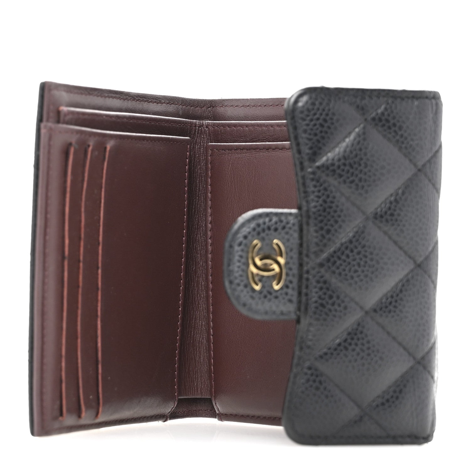 Chanel Caviar Quilted Compact Flap Wallet Black 5 of 12