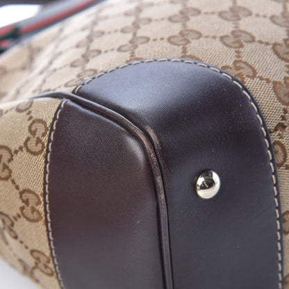 Gucci Monogram Web Medium Mayfair Tote Dark Brown 10 of 14