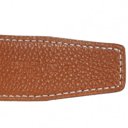 Hermes Chamonix Togo Reversible Constance 32mm H Belt Gold and Noir Brushed Silver 75 6 of 6