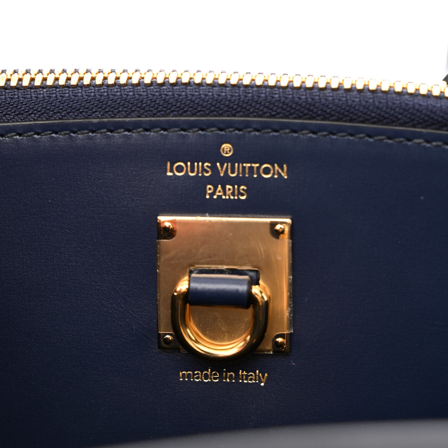 Calfskin Monogram Striped City Steamer PM Blue
