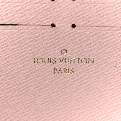 Louis Vuitton Damier Ebene Clemence Wallet Rose Ballerine 6 of 8